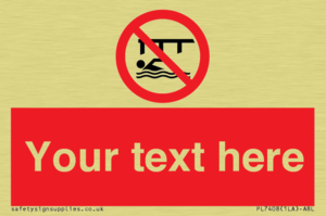 Custom Do not swim in the vicinity of piers